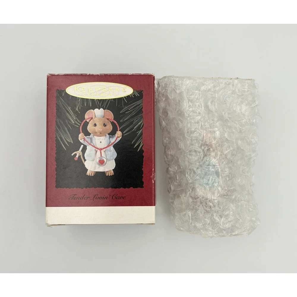 1996 Hallmark Keepsake Ornament Tender Lovin Care Nurse Mouse Ed Seale QX6114